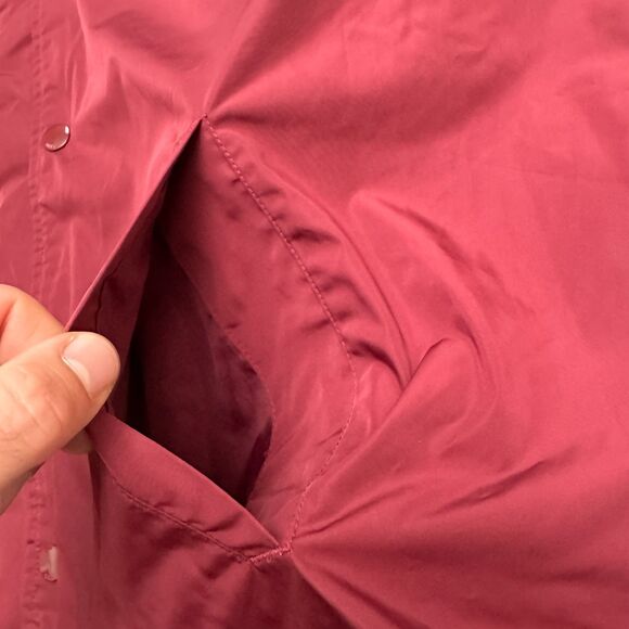 Obey Worldwide Coach Snap Button Up Windbreaker Jacket Mens XL Red Lined Outdoor - Picture 4 of 15